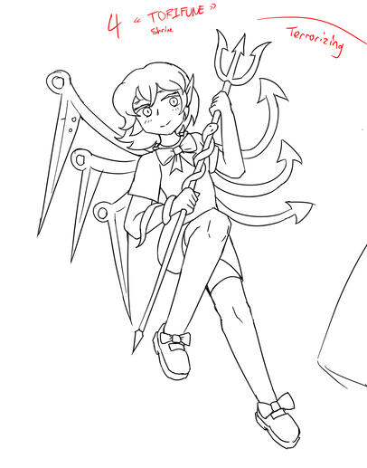 Nue sketch - Thin line version
