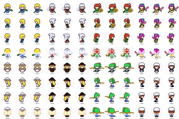Touhou Fairies in OMORI pixel style